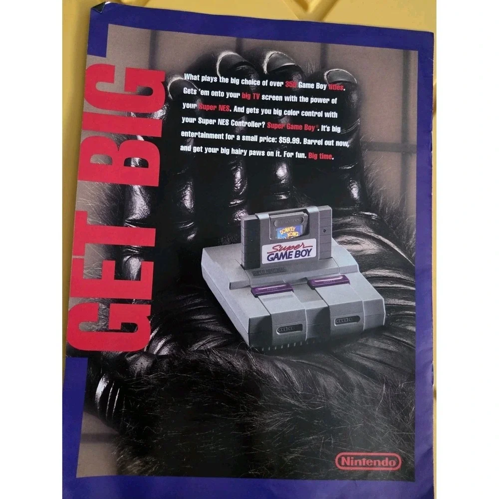 Nintendo power A Keeper Advertisement Play It Loud SNES SET INSERT